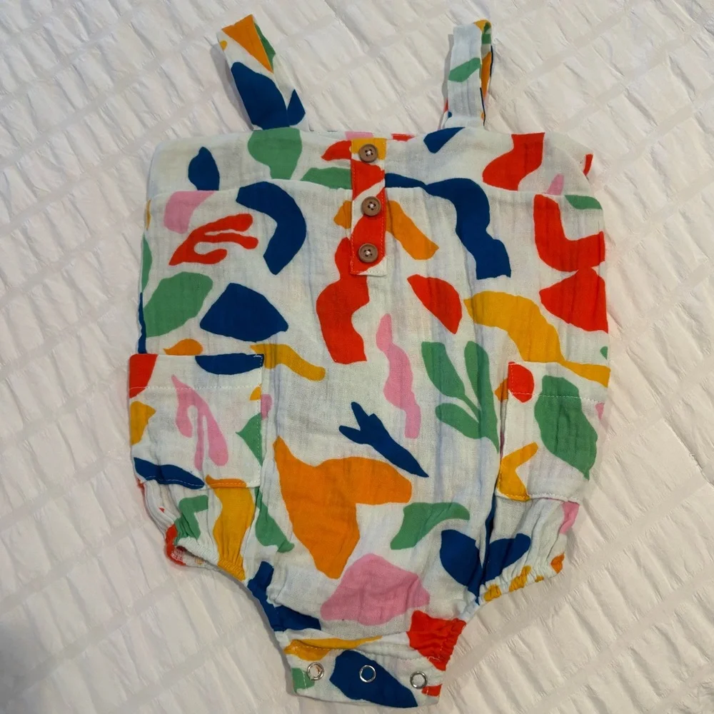 Show Me Your Mumu Mini Abstract Print Bubble Romper 6-12M Colorful